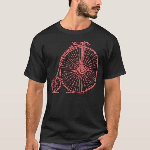 Penny Farthing _ Tropical Pink T_Shirt