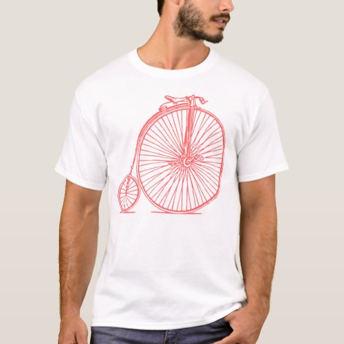 Penny Farthing _ Tropical Pink T_Shirt