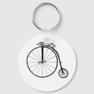 Penny Farthing Vintage Bicycle Illustration Keychain