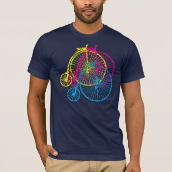 Penny Farthings Cmyk T-shirt by megnomad at Zazzle