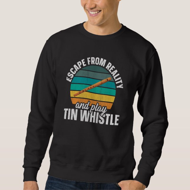 Penny Flageolet Instrument Play Tin Whistle Sweatshirt (Front)
