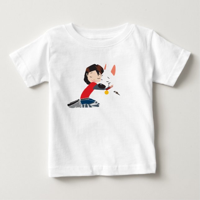 Penny Hugging BOLT Disney Baby T-Shirt (Front)