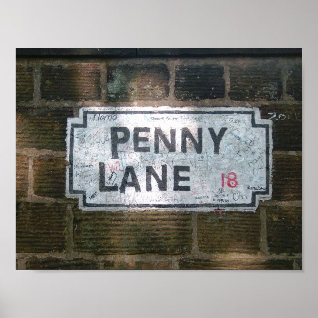 Penny Lane Street Sign (Front)