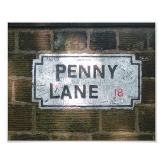 Penny Lane Street Sign