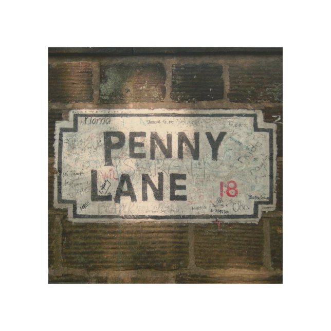 Penny Lane Street Sign (Front)