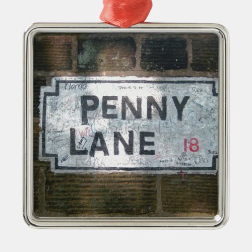 Penny Lane Street Sign Liverpool UK Metal Ornament