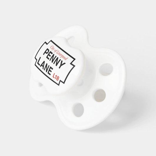 Penny Lane, Street Sign, Liverpool, UK Pacifier (Front Right)