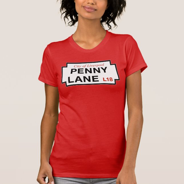 Penny Lane, Street Sign, Liverpool, UK T-Shirt (Front)