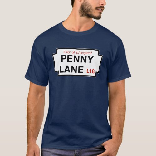 Penny Lane Street Sign Liverpool UK T_Shirt