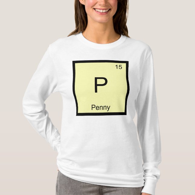 Penny Name Chemistry Element Periodic Table T-Shirt (Front)