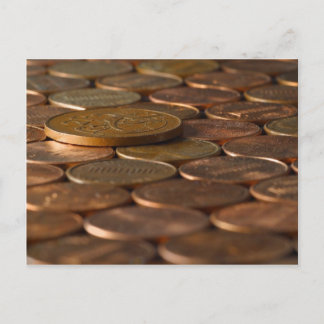 Penny Pennies Coins Money Postcard