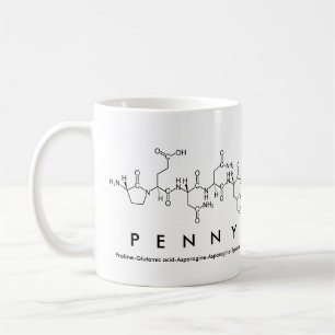 Penny peptide name mug