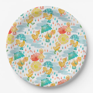 Penny Puddle Duck Paper Plates