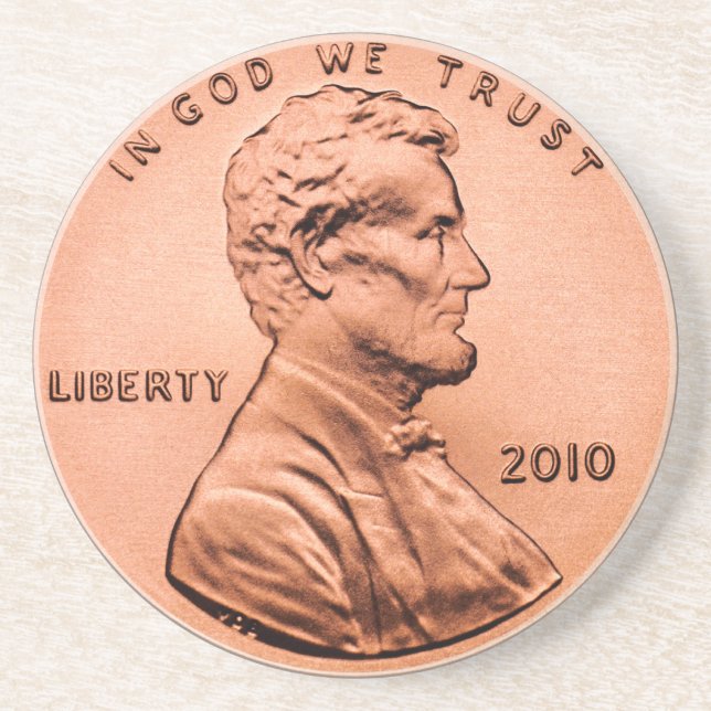 Penny Sandstone Coaster (Front)