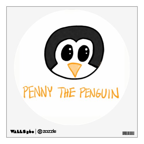 Penny the Penguin _Baby  Kids Room Fun Wall Decal