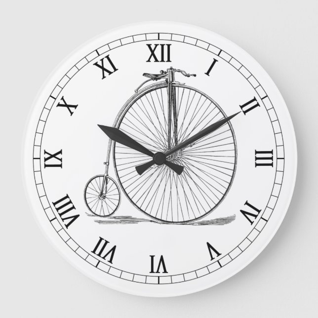 Pennyfarthing Large Clock (Front)