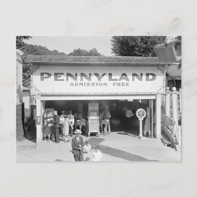 Pennyland Arcade, 1928 Postcard (Front)