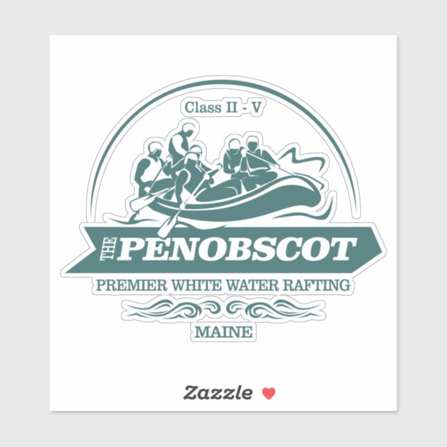 Penobscot River (rafting 2) Sticker (Sheet)