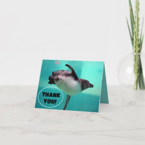 Penquin Swimming Under Water Card