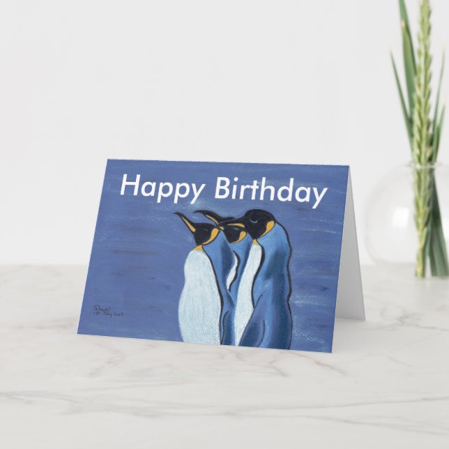 Penquin Trio — Birthday Card (Front)