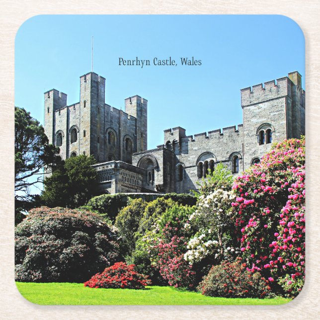 Penrhyn Castle, Wales Square Paper Coaster (Front)