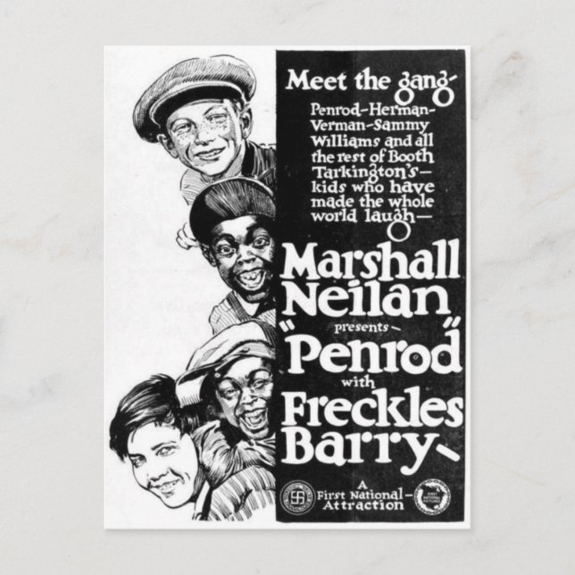 'Penrod' Silent Film Advert from 1922 Postcard (Front)