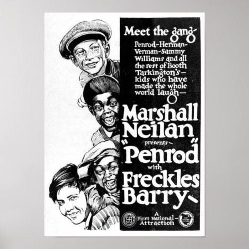 Penrod Silent Film Advert from 1922 Poster