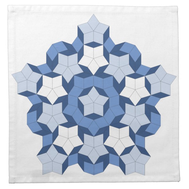 Penrose Blue Tile Napkin (Front)