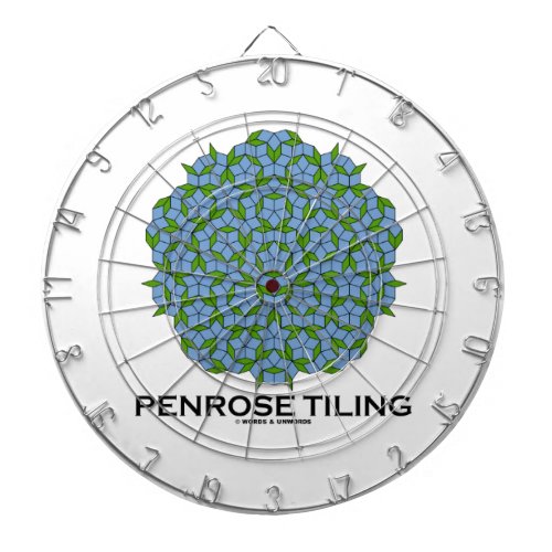 Penrose Tiling Five_Fold Symmetry Dartboard With Darts