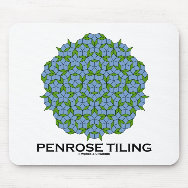 Penrose Tiling (Five-Fold Symmetry) Mouse Pad (Front)