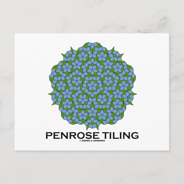 Penrose Tiling (Five-Fold Symmetry) Postcard (Front)