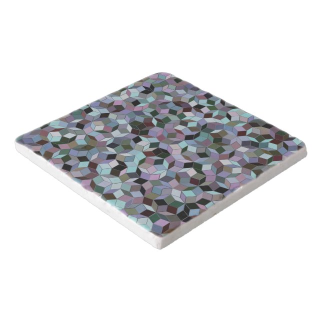 Penrose Tiling Marble Trivet (Corner)