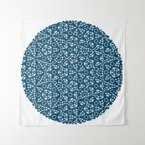 Penrose Tiling Pattern White Blue Mg025 Tapestry