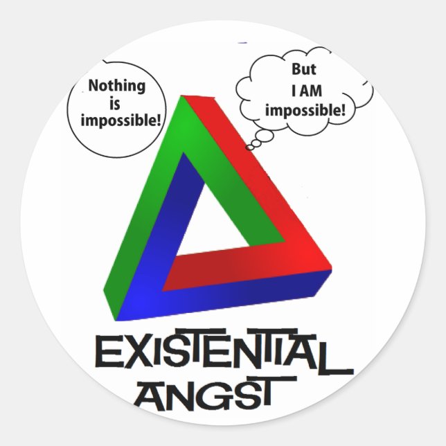 Penrose Triangle - Nothing is Impossible Classic Round Sticker (Front)