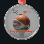 Pensacola Beach Ball Metal Ornament<br><div class="desc">Greetings from the sugar-white sands of Pensacola Beach,  Florida.</div>