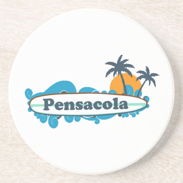 Pensacola Beach. Drink Coaster (Front)