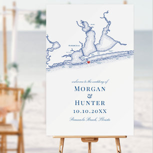 Pensacola Beach FL Wedding Welcome Sign