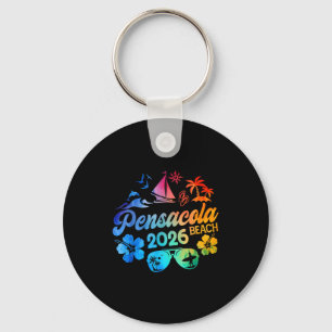Pensacola Beach Florida 2026 Vacation Tie Dye Summ Keychain