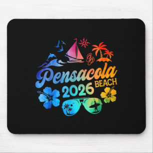 Pensacola Beach Florida 2026 Vacation Tie Dye Summ Mouse Pad