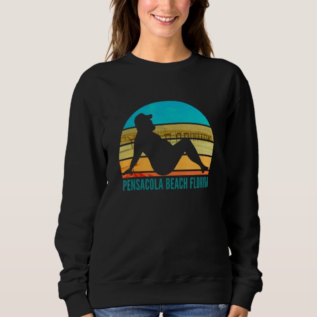 Pensacola Beach Florida fat drinking  2 Sweatshirt (Front)