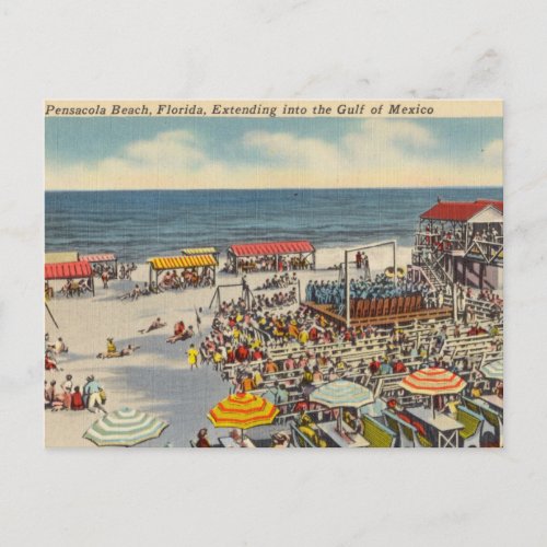 Pensacola Beach Florida Gulf of Mexico Postcard
