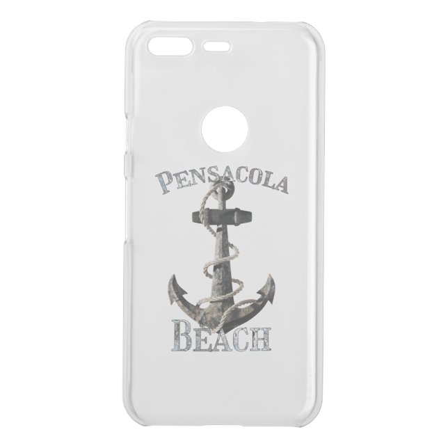 Pensacola Beach Florida Vacation Nautical Anchor Uncommon Google Pixel Case (Back)