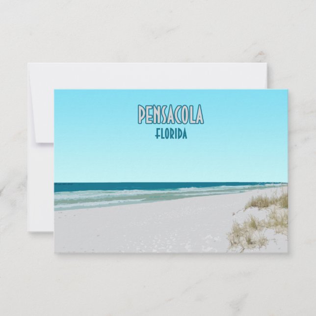 Pensacola Beach Panhandle Florida Flat Card (Front)