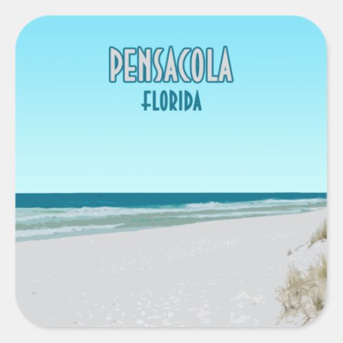 Pensacola Beach Panhandle Florida Square Sticker