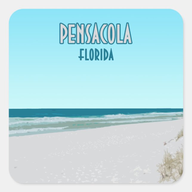 Pensacola Beach Panhandle Florida Square Sticker (Front)