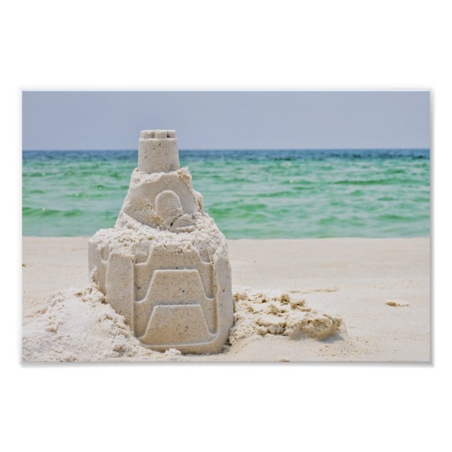 Pensacola Beach Sand Castle Photo Print (Front)