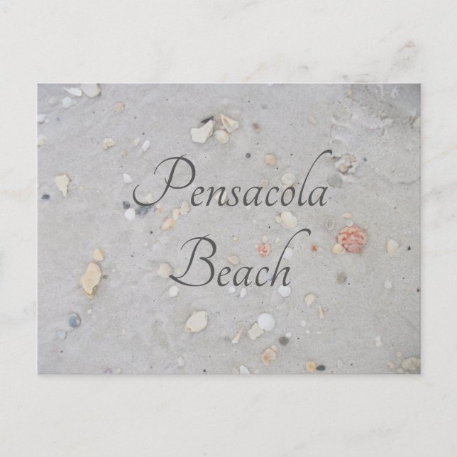 Pensacola Beach Sand, Shells, Pensacola, FL Postcard (Front)