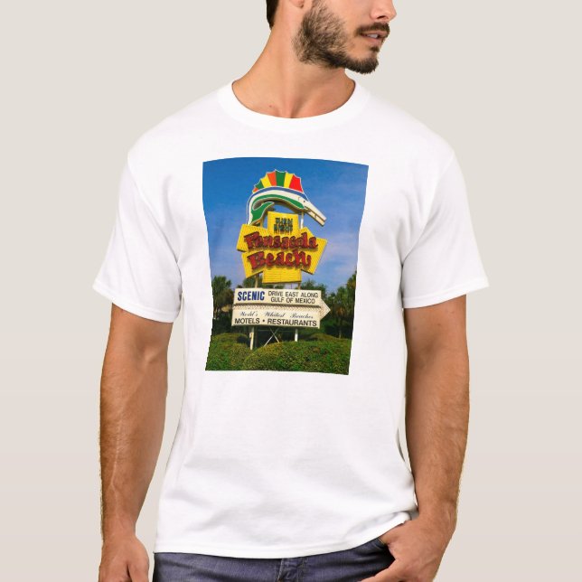 Pensacola Beach Sign - Men's Basic T-Shirt (Front)