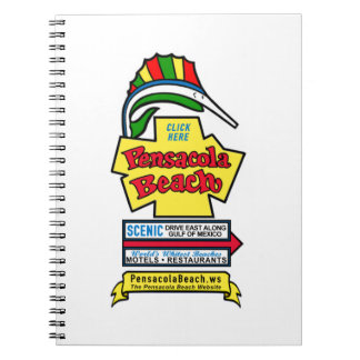 Pensacola Beach Sign Spiral Notebook