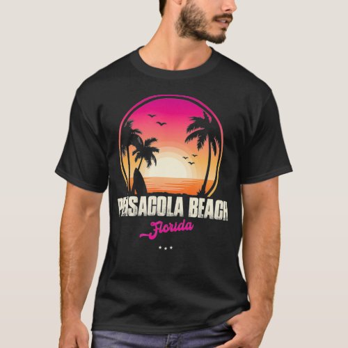 Pensacola Beach Souvenir  Florida Reminder  3 T_Shirt